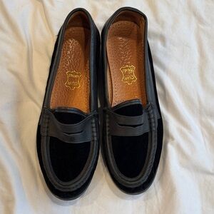 Penelope Chilvers Black Classic Penny Loafers